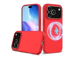 Capa De Silicone Com Magsafe Para Iphone 17 Pro Max - À Prova De Choque E Resistente A Quedas