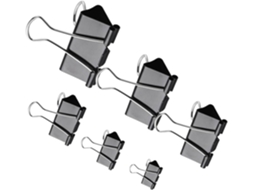 Clips de papel Merryhapy Pretos, 120 unidades sortidas de 51 mm a 15 mm, ideais para uso em mesas, escolas e em casa.