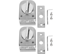 Conjunto de 2 Travas de Aço Inoxidável para Suporte de Armário, Trava de Vidro