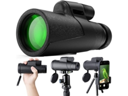 Telescópio Monocular ENZONS 12X50 À Prova D'Água Hd de Prisma Bak4 Fmc de Alta Potência para Observação de Pássaro-Preto