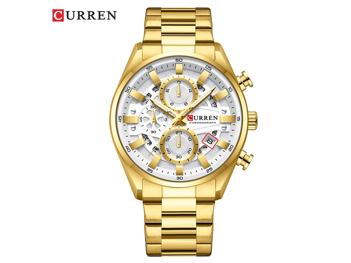 Relógio de Pulso Masculino Multifuncional para Negócios, com Pulseira de Aço Inoxidável, À Prova D'água, Calendário e Design Elegante. MDUG