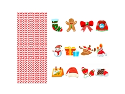 24 Pcs Canudos de Papel de Natal Canudos de Natal Estilo 1 AURUM