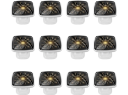 Puxadores E Botões Quadrados Para Gavetas Armários, Conjunto De 12 Peças, Com Fundo Abstrato De Mandala
