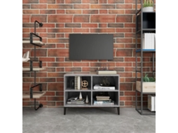 Vidaxl Móvel De Tv Com Pernas Em Metal 69,5x30x50 Cm Cinzento Cimento
