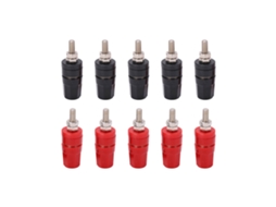 5 Pares De Plugues Banana Para Alto-falantes Dourados Tipo Parafuso Fechado Para Fio De Alto-falante Home Theater Placas De Parede
