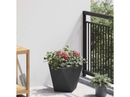 Vidaxl Floreira Preto 30 X 30 X 30 Cm Aço