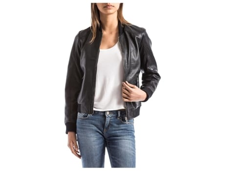 Casaco De Mulher Blue Wellford Wellford Benoue Pele Preto (xl)