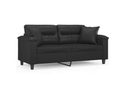 2-seater Sofa, 2-seater Sofas Vidaxl Preto Couro Artificial (n/a)