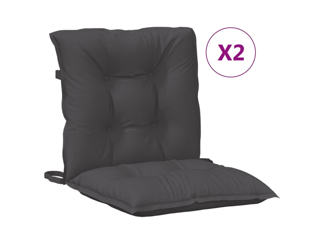 Lowback Chair Cushion, Lowback Chair Cushions Vidaxl Antracite Tecido (100 X 50 X 7 Cm)
