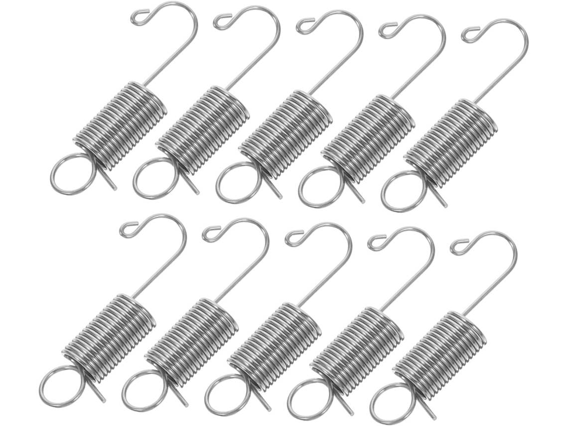 Conjunto De 10 Ganchos Galvanizados E Parafusos Aço Inoxidável Para Su