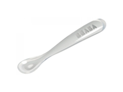Colher de Silicone 1A Idade 4 Meses e Cor: Cinza BÉABA