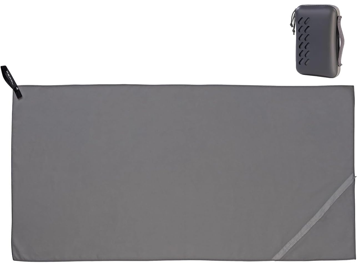 Toalha De Viagem Toalha De Microfibra, Secagem Rápida, 100 X 50 Cm, Com Bolsa, Antracite (microfibr Gokoco