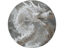 Almofada Redonda De Algodão Com Espuma Viscoelástica, Estilo Dragão Branco, Almofada Grossa E Macia Para Cadeira, Ideal