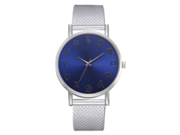 Reloj De Mujer De Moda Con Movimiento De Cuarzo Elegante Pulsera (plata Negro)