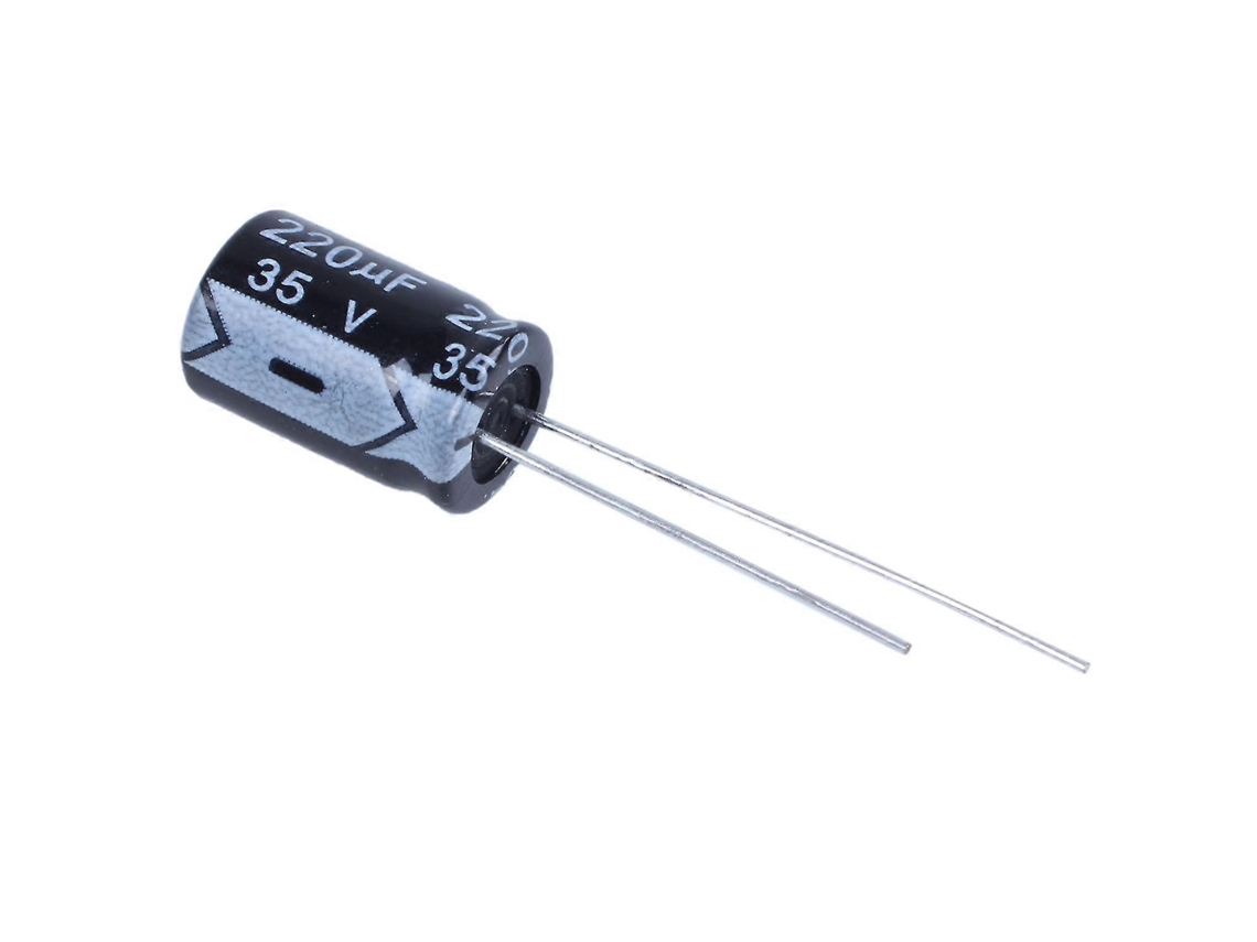 10 Capacitores Eletrolíticos Radiais 220uf 35v 105c, 8x12mm