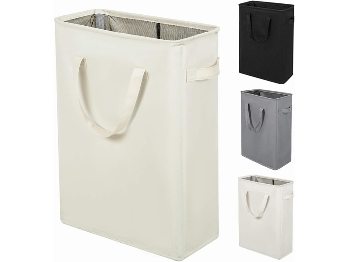 Lurelia Cesto Com Rodas Alças Duplo 45l 38.1 X 20.8 Cm Tecido Oxford Bege Lavandaria