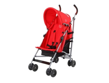 Carrinho de Passeio com Capota Reclinável Vermelha HAPPY BEAR