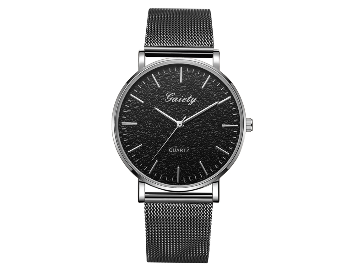 Reloj De Pulsera Analógica De Cuarzo Con Dial Redondo Moda Simple Joyería Accesorio