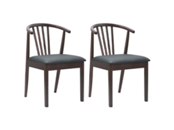 Vidaxl Cadeira De Jantar 2 Pcs Marrom Claro E Preto