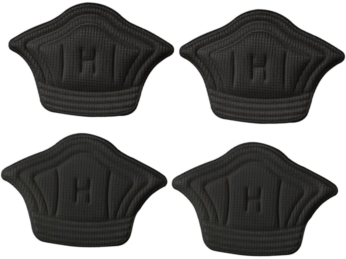 Calcanhares Antiderrapantes E Respiráveis Para Tênis Sapatos, 2 Pares Na Cor Preta, Design Cruzado Para Compras E
