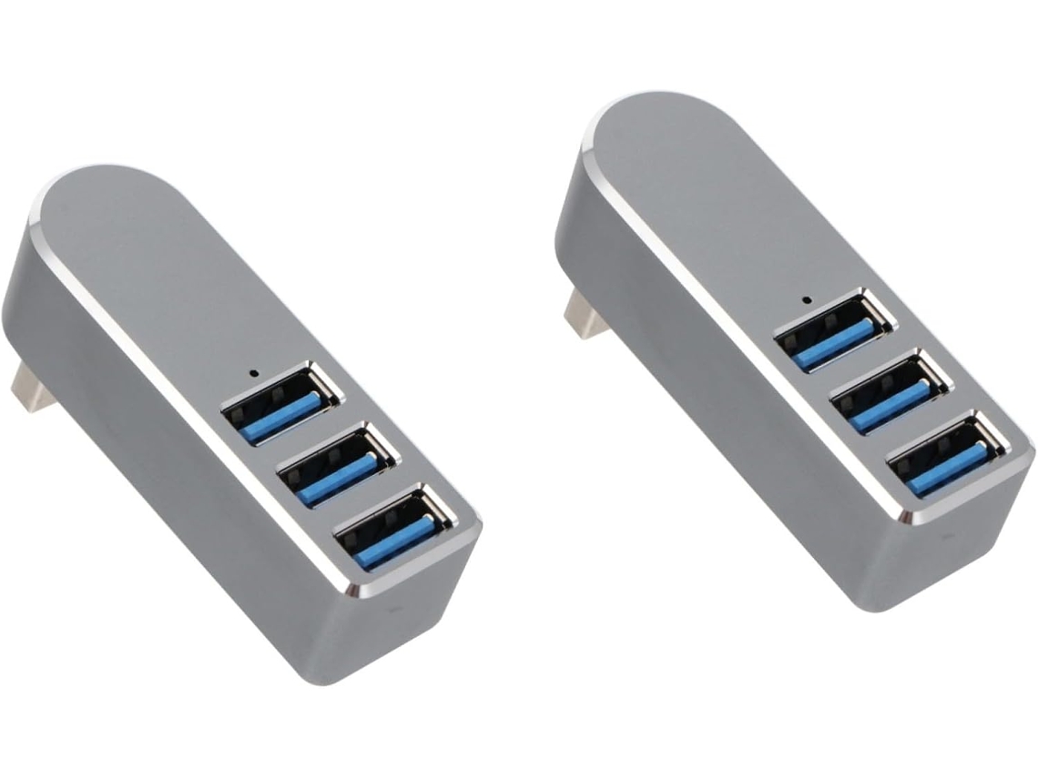 Hub Usb Giratório De 2 Peças Para Celular E Dados Portátil, Divisor