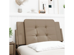 Vidaxl Almofadão De Cabeceira Zadar 100 Cm Couro Artificial Cappuccino