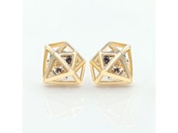 Brincos De Ouro Decoração Simples Com Diamantes