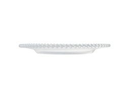 Prato raso de vidro transparente Home Esprit 27 x 27 x 2,6 cm