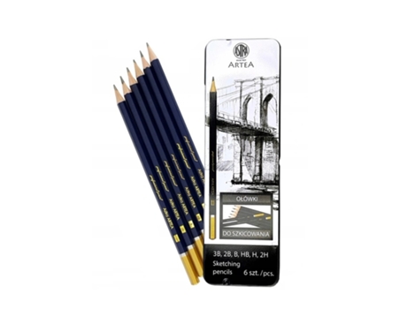 Conjunto De Lápis De Esboço Artea, 6 Peças Astra