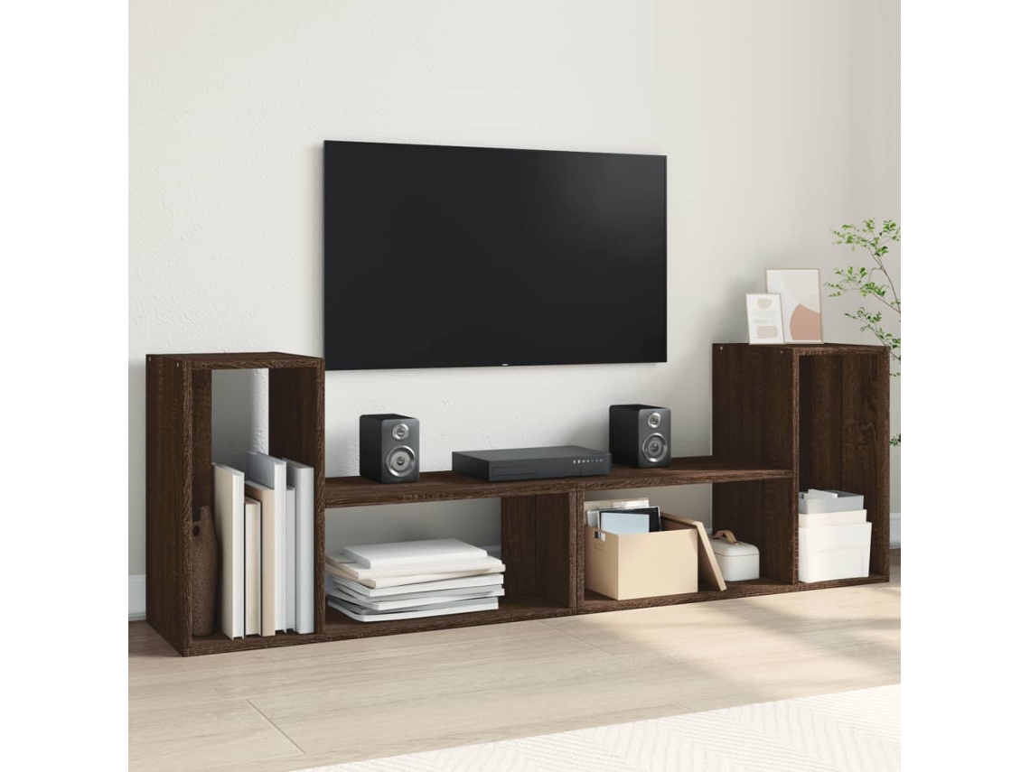 Vidaxl Móveis De Tv 2 Pcs 75x30x50 Cm Deriv. Madeira Carvalho Castanho
