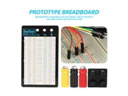 Laxiscreed Breadboard Sem Soldados Para Testes E Prototipagem, 1660 Buracos, Ideal Para Eletrónica