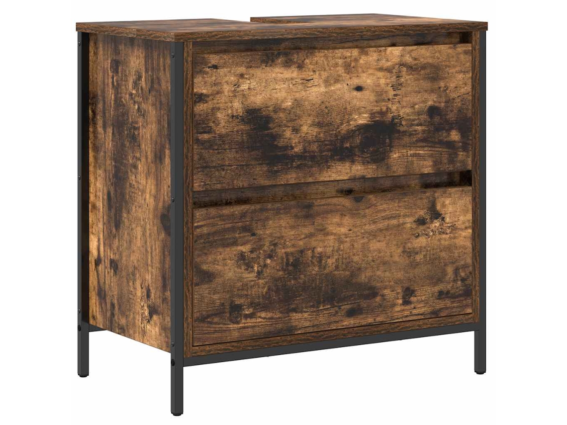 Armário para Lavatório com Gavetas Carvalho Defumado 60x34,5x60 Cm MAISON EXCLUSIVE