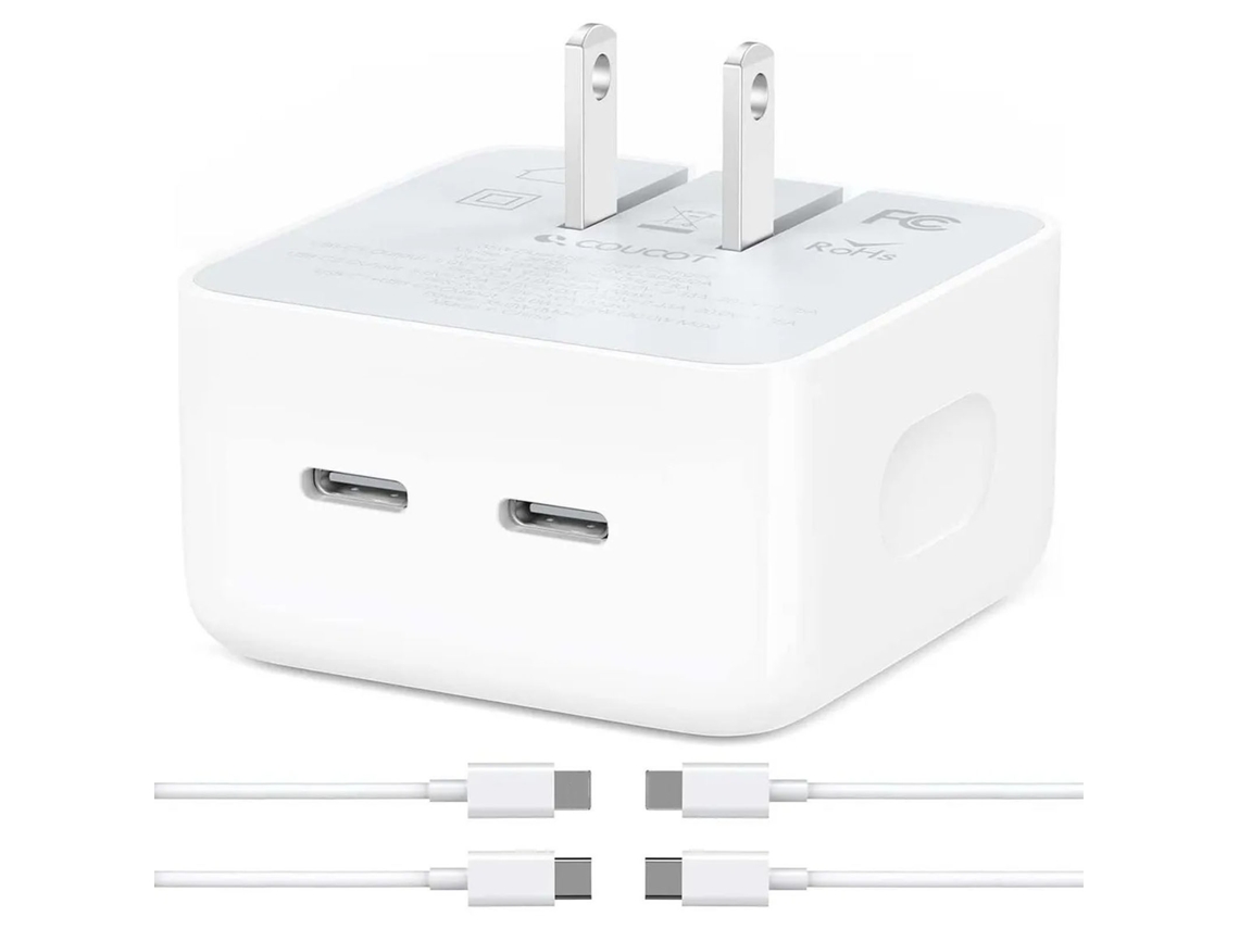 Adaptador de Corriente Pd de 35 W Con Cabezal de Carga Rápida Dual Pd para Iphone 14