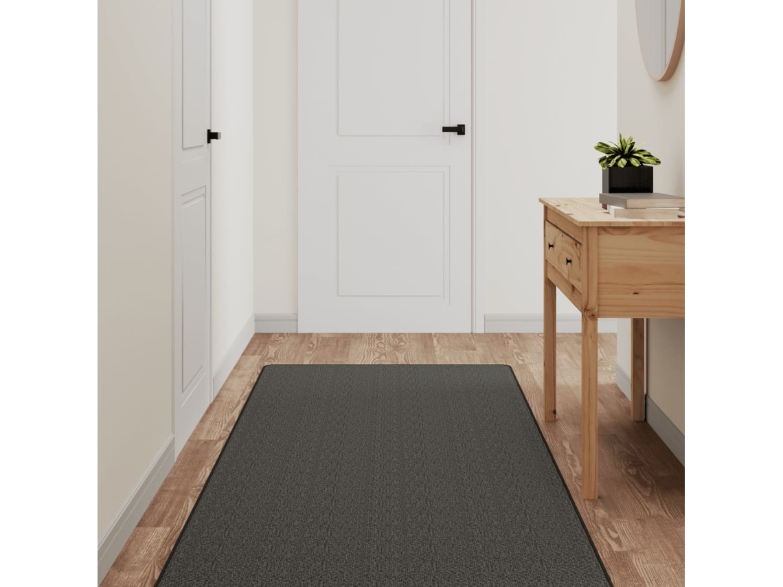 Vidaxl Tapete/passadeira 80x400 Cm Aspeto Sisal Antracite