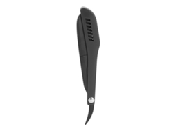 Aparador de barba manual dobrável vintage em aço inoxidável para homens, preto.