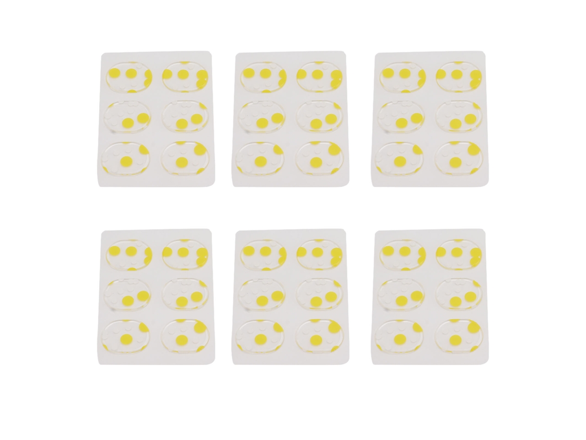 36pcs Amortecedores De Bateria Em Gel De Silicone Macios Para Controle De Tom Prata Amarelo Pontos