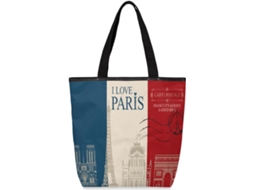 Bolsa de ombro Tropicallife com bandeira francesa (28x10x34,5cm)
