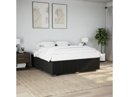 Vidaxl Estrutura De Cama Sem Colchão 180x200 Cm Tecido Preto