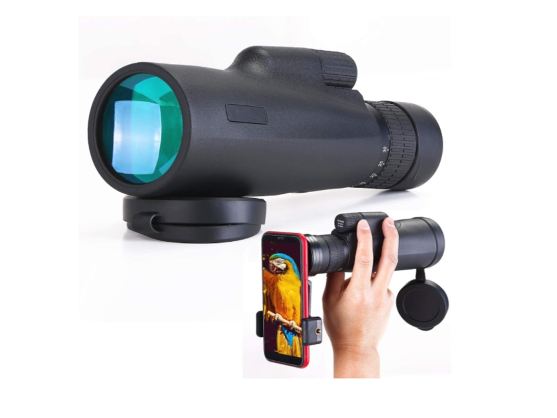 Telescópio Monocular 10 30x50 Para Adultos, Luneta Monocular Hd À Prova Dágua, Observação De Pássaros Bestvite (preto)