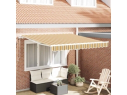 Vidaxl Toldo Retrátil Multicolor 350 X 250 Cm Tecido E Alumínio