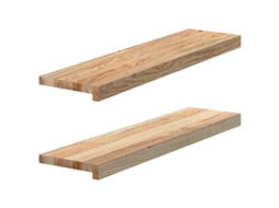 Vidaxl Soleiras Da Janela 2 Pcs 80x20x2 Cm Carvalho Maciço Não Tratado