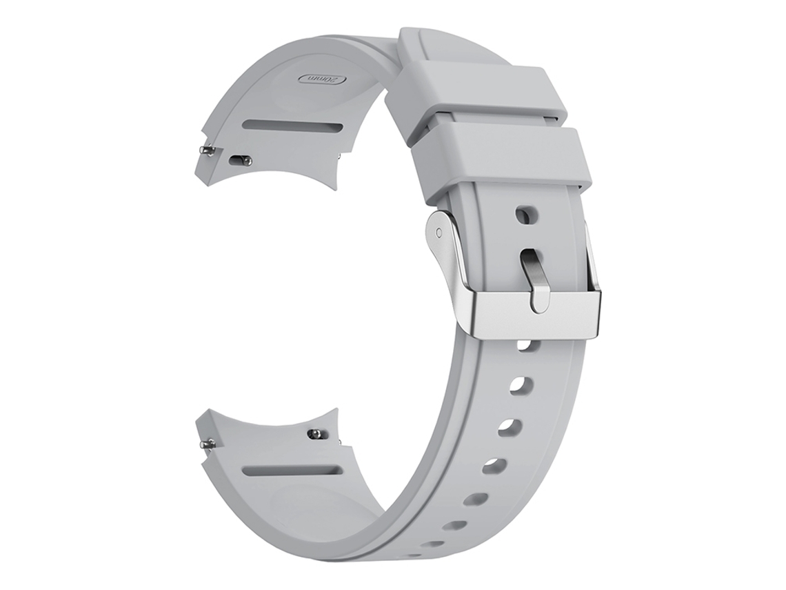 Bracelete Para Samsung Galaxy Watch 4 (40mm) - Silicone - Cinza Claro