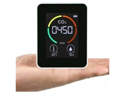 Lurelia Medidor De Qualidade Do Ar Tvoc/co2, Temperatura/humidade, Com Visor Digital, Recarregável Usb, Branco