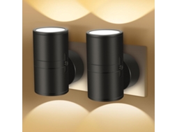 Conjunto de 2 Luzes Noturnas Led Modernas, Montagem na Tomada, Luz Branca Quente, Intensidade Ajustável de 0 a 100 Lúmens, Sensor de Luz BRILVIBERA