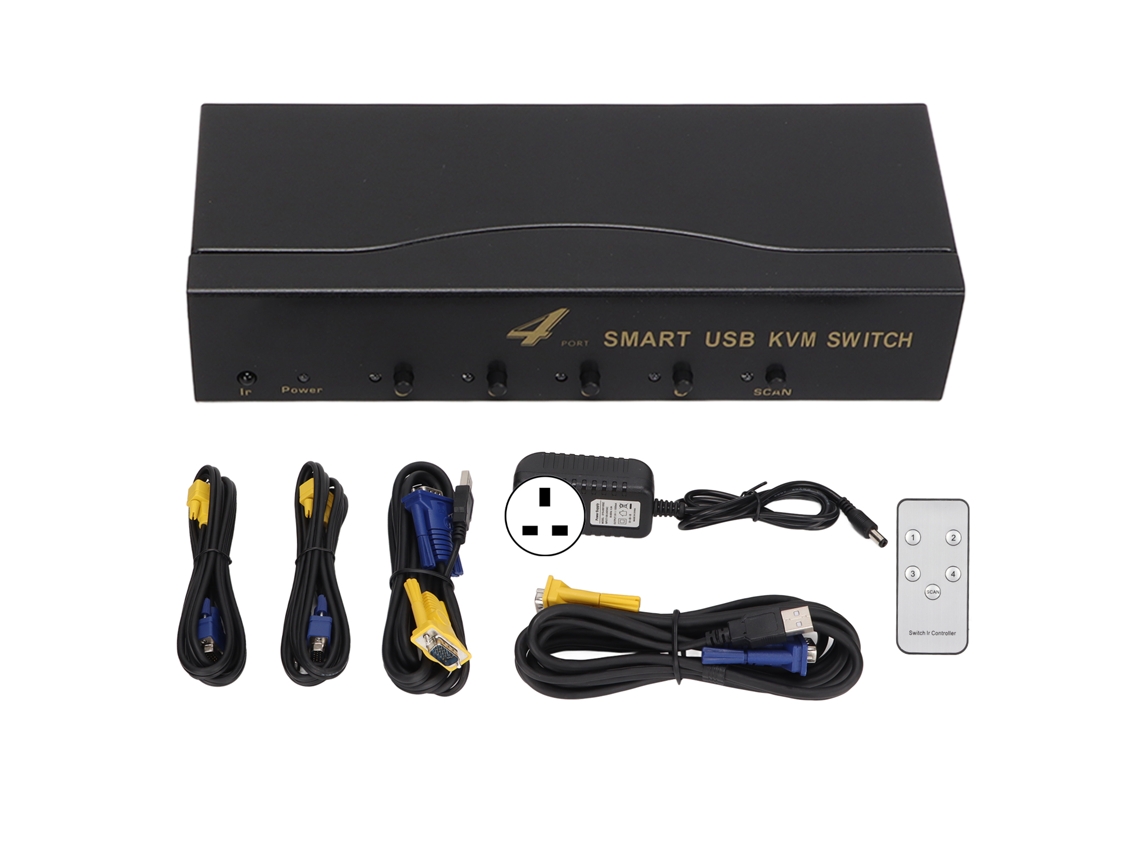 Switch Kvm 4x1 Vga com Portas Usb LAXISCREED