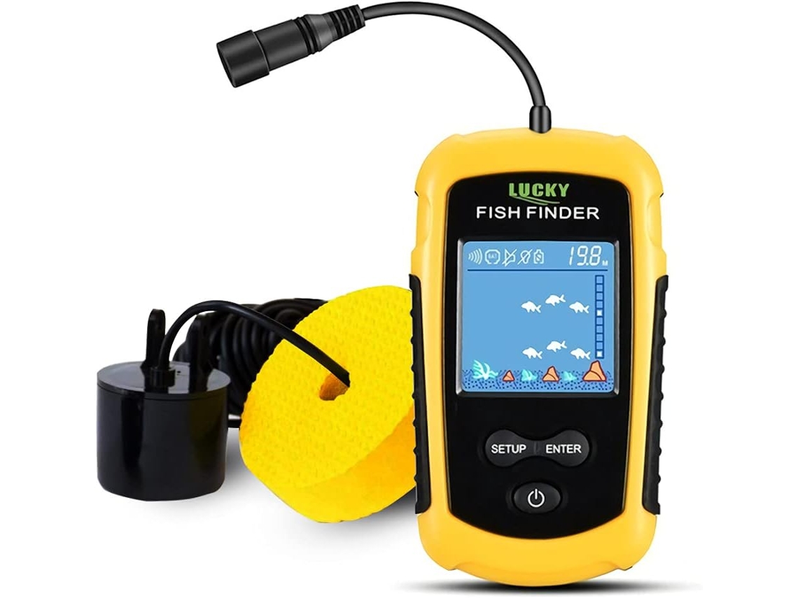 Localizador De Peixes Portátil Para Caiaque, Sonar Aquático Portátil, Transmissor Para Barco, Sensor Para Pesca, Tela Lcd Ffc1108 Zeuxo