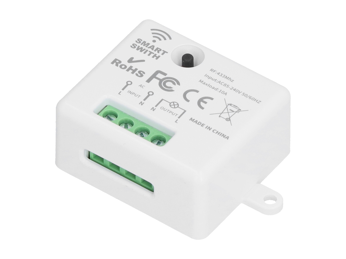 Módulo Interruptor Inteligente 433mhz 10a Wireless Controle Remoto Luz Ac 85 240v