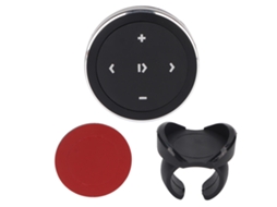 Kit Controle Remoto Bluetooth Com Suporte Para Volante Carro Ios Android Preto