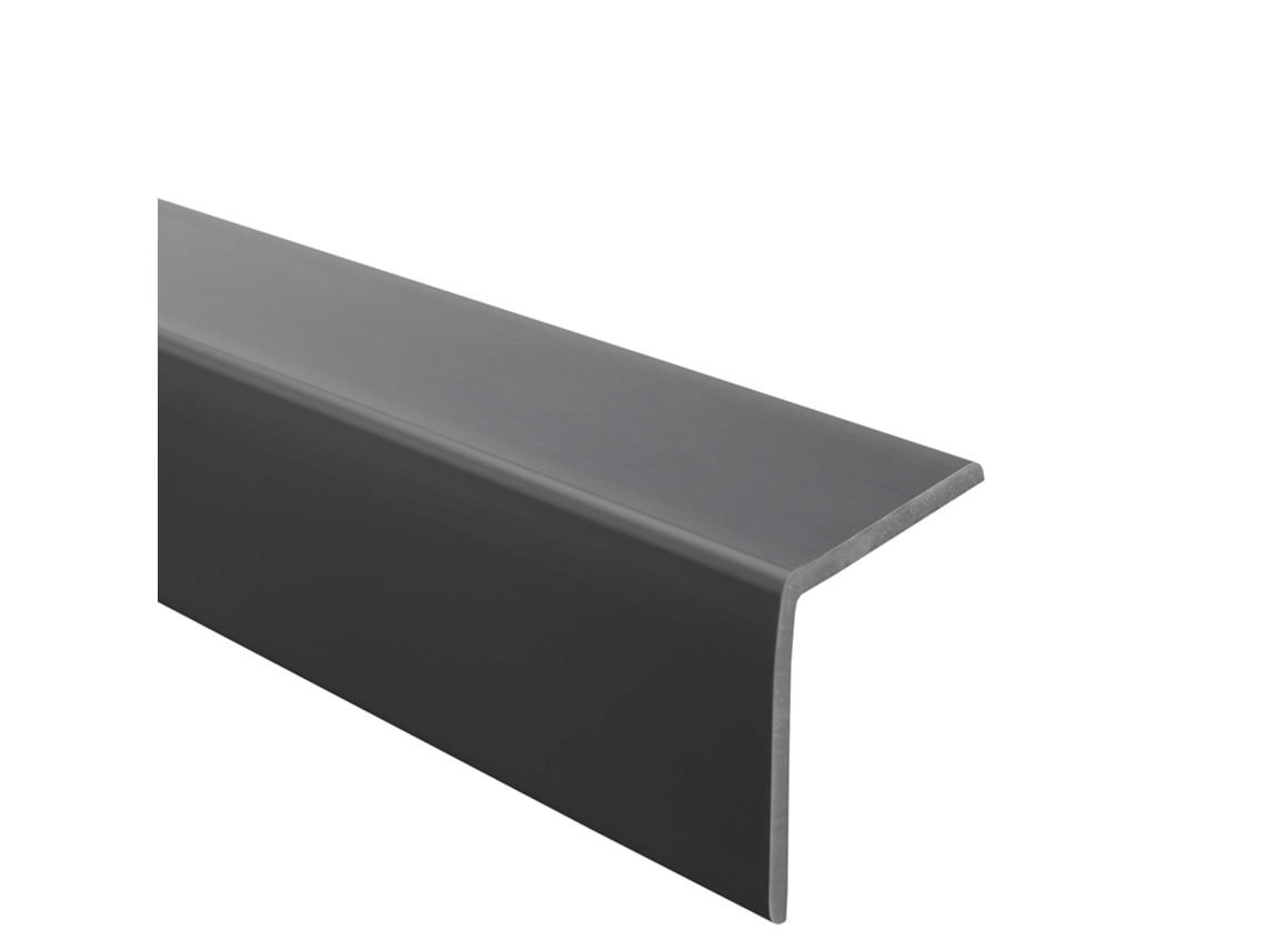 Perfil Angular Pvc 35x35 Mm Flexível 110 Cm, Cinzento Escuro