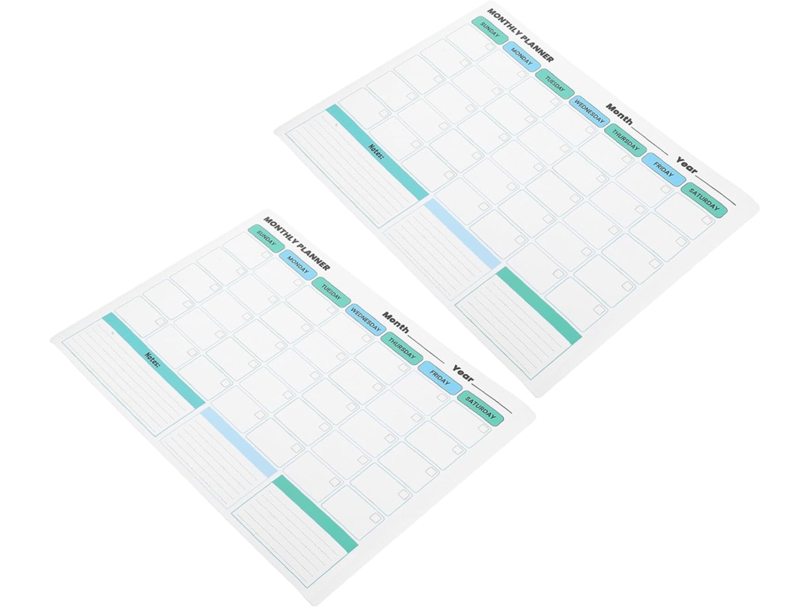 de 2 Quadros Mensais para e 30x40 Cm, Removíveis, em Geladeira. Calendário Parede Planejamento Semanal. CHABERLU